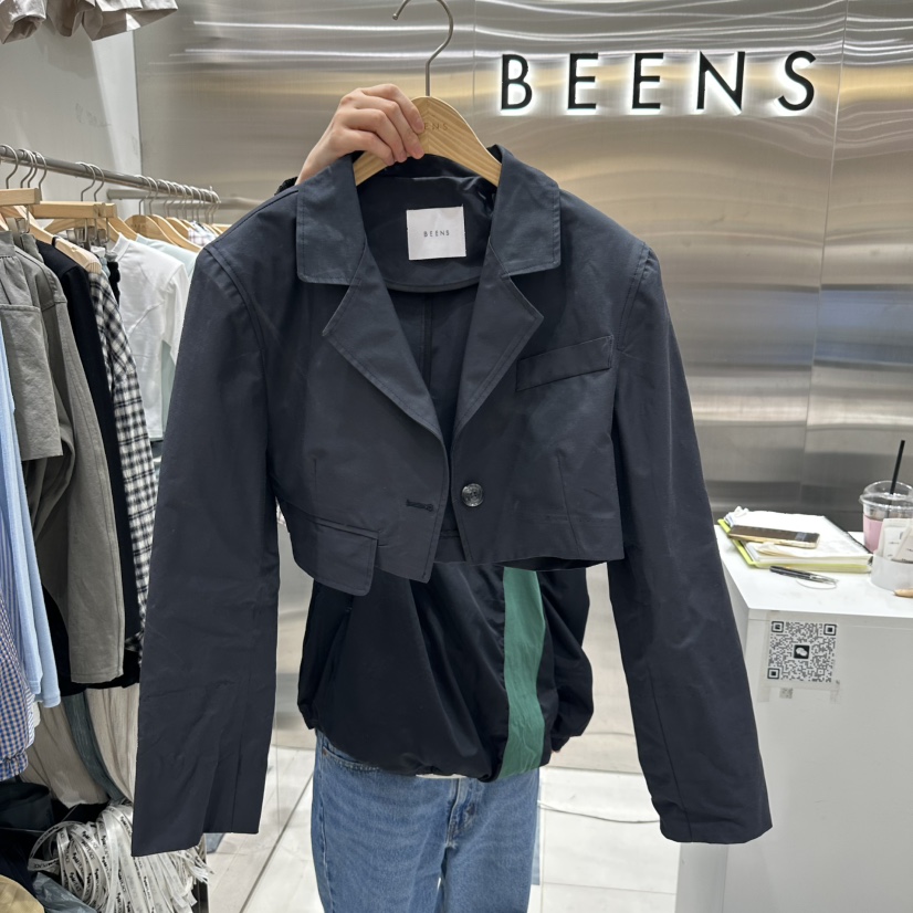 BEENS韓國㊣直郵東大門代購女裝新款人氣推薦25春夏職業夾克BEENS夾克圖色2