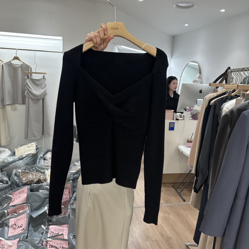 LEWIN韓國㊣直郵東大門代購女裝新品時尚休閑熱賣推薦針織衫LEWIN針織衫圖色3