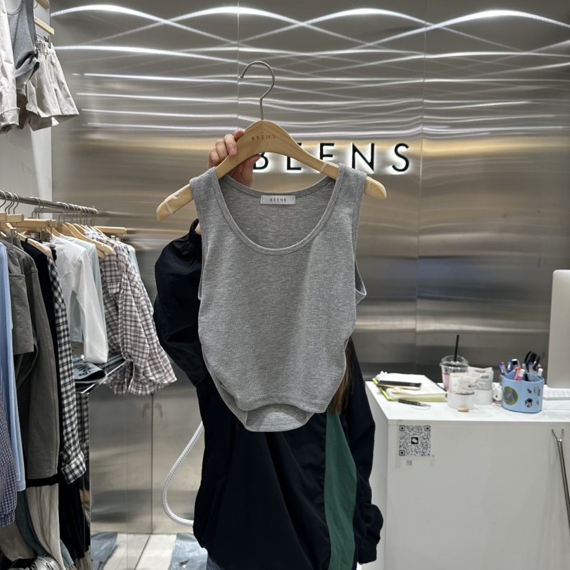 BEENS韓國代購女士新款人氣25春夏職業休閑熱賣時尚吊帶背心BEENS吊帶/背心圖色2