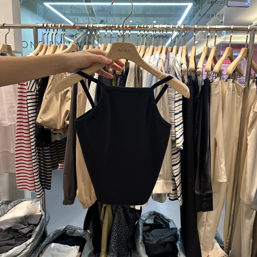 HONG.U東大門實拍女士新品熱賣真品休閑時尚職業25春夏吊帶背心HONG.U吊帶/背心圖色4