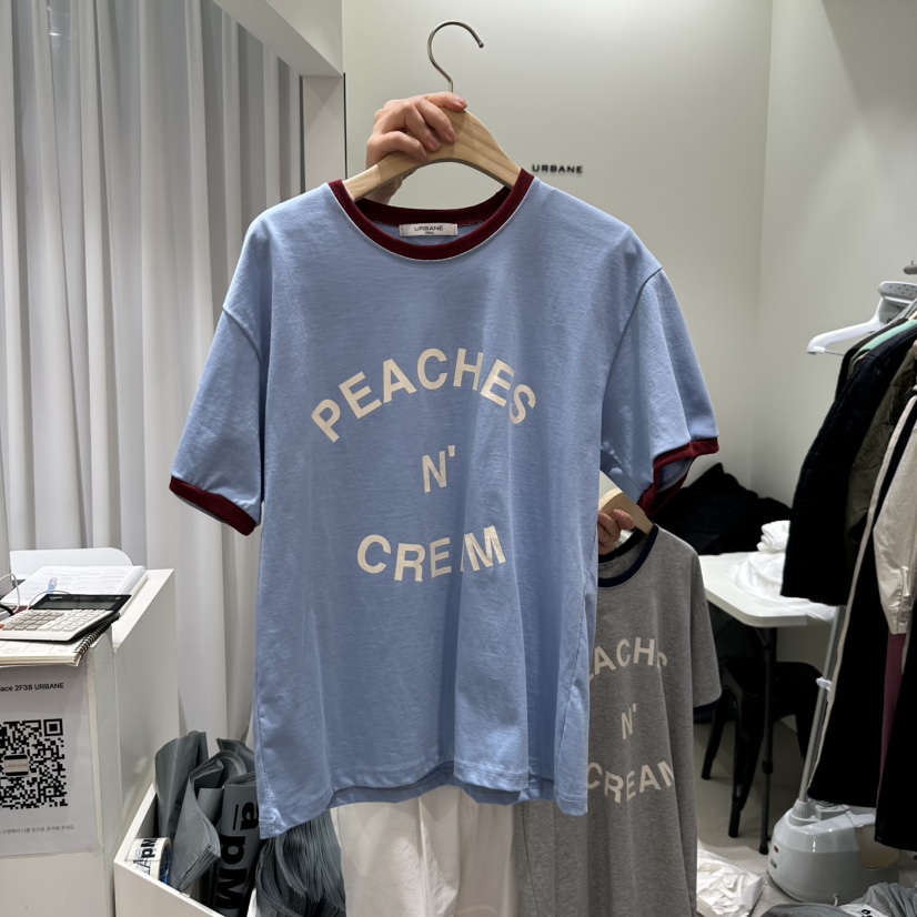 URBANE-P韓國直郵女士新品時尚25春夏休閑熱賣真品推薦T恤URBANE-PT恤圖色2
