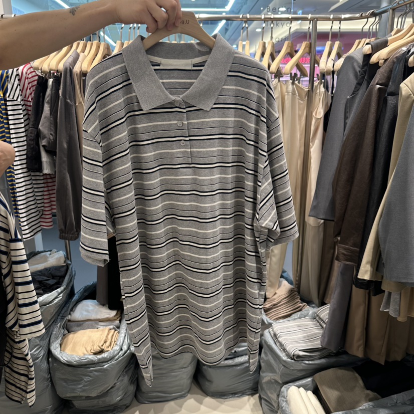 HONG.U韓國代購女裝新品時尚人氣熱賣真品職業25春夏推薦T恤HONG.UT恤圖色2