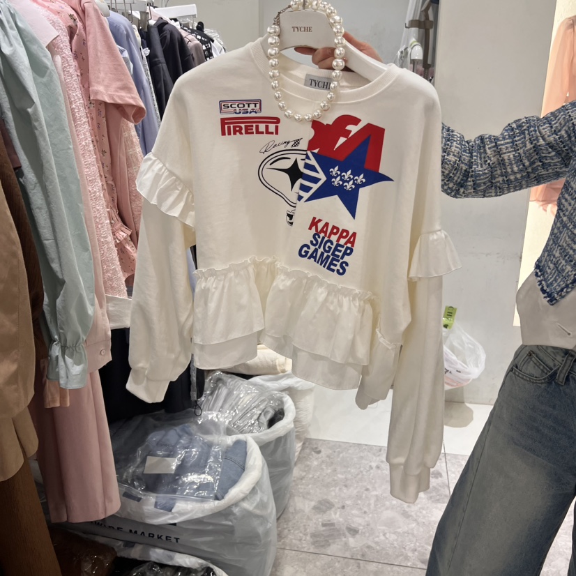 TYCHE韓國直郵女裝新品推薦休閑職業25春夏時尚熱賣衛衣復古TYCHE衛衣圖色2