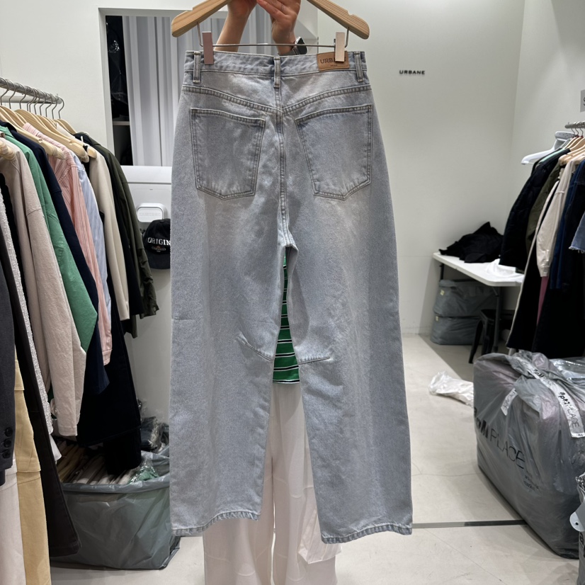 URBANE-P東大門實拍女裝新品真品職業休閑25春夏熱賣牛仔褲URBANE-P牛仔褲