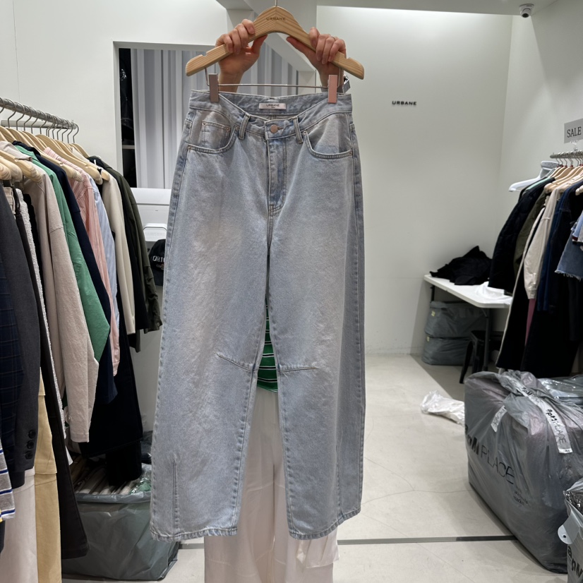 URBANE-P東大門實拍女裝新品真品職業休閑25春夏熱賣牛仔褲URBANE-P牛仔褲