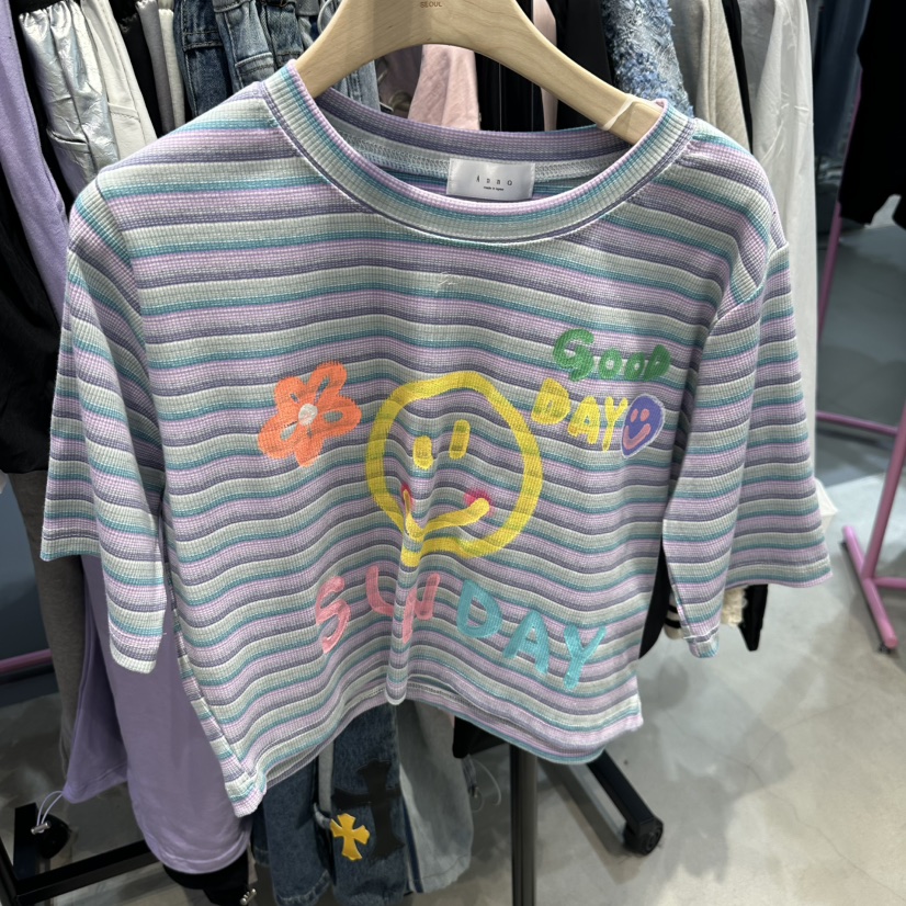 ANNA韓國代購女士新品人氣職業熱賣時尚真品推薦休閑25春夏T恤ANNAT恤圖色3