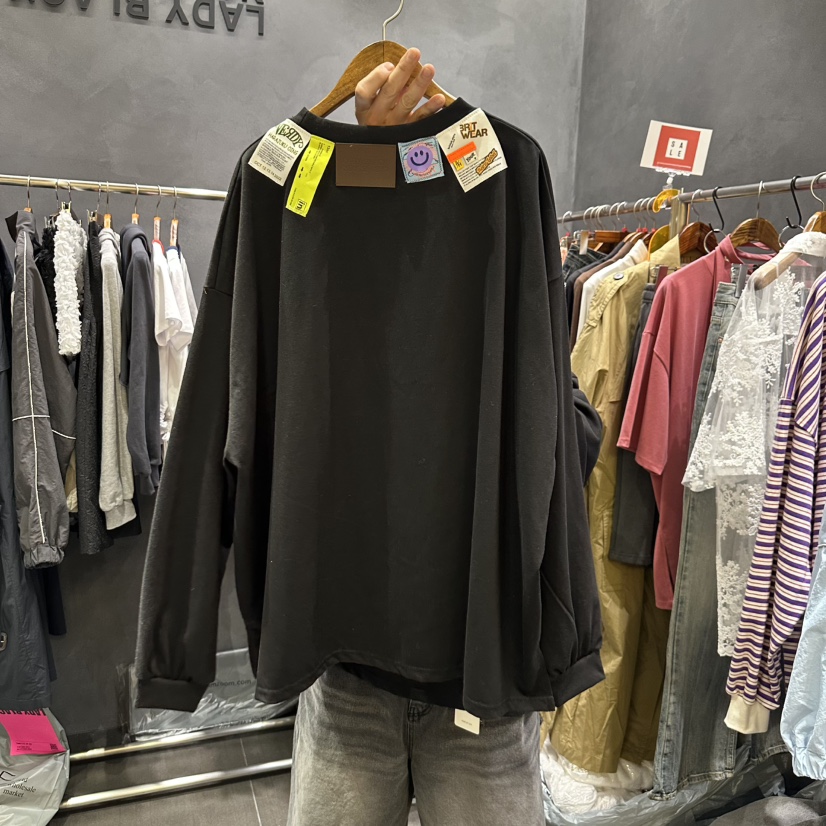 LADYBLACK韓國直郵㊣女裝新款25春夏職業熱賣時尚休閑長袖T恤LADYBLACK長袖T恤