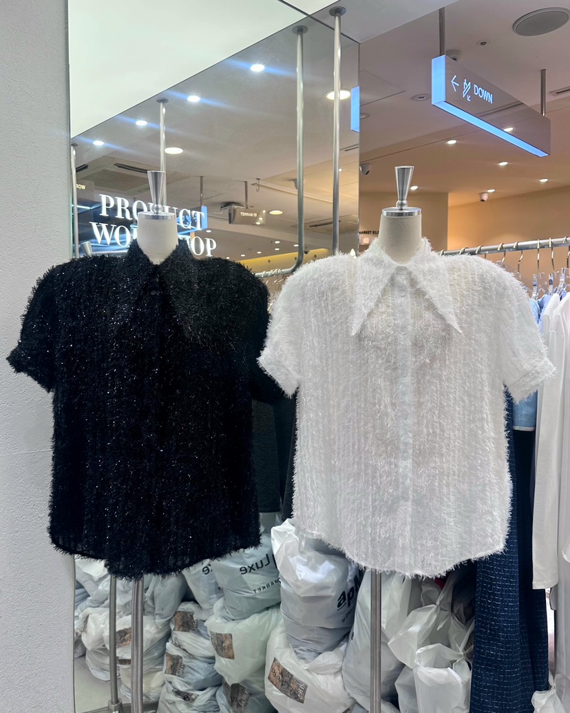 WORK SHOP直郵韓國代購㊣女裝新品25春夏熱賣人氣襯衫蕾絲衫Work_shop襯衫/蕾絲衫