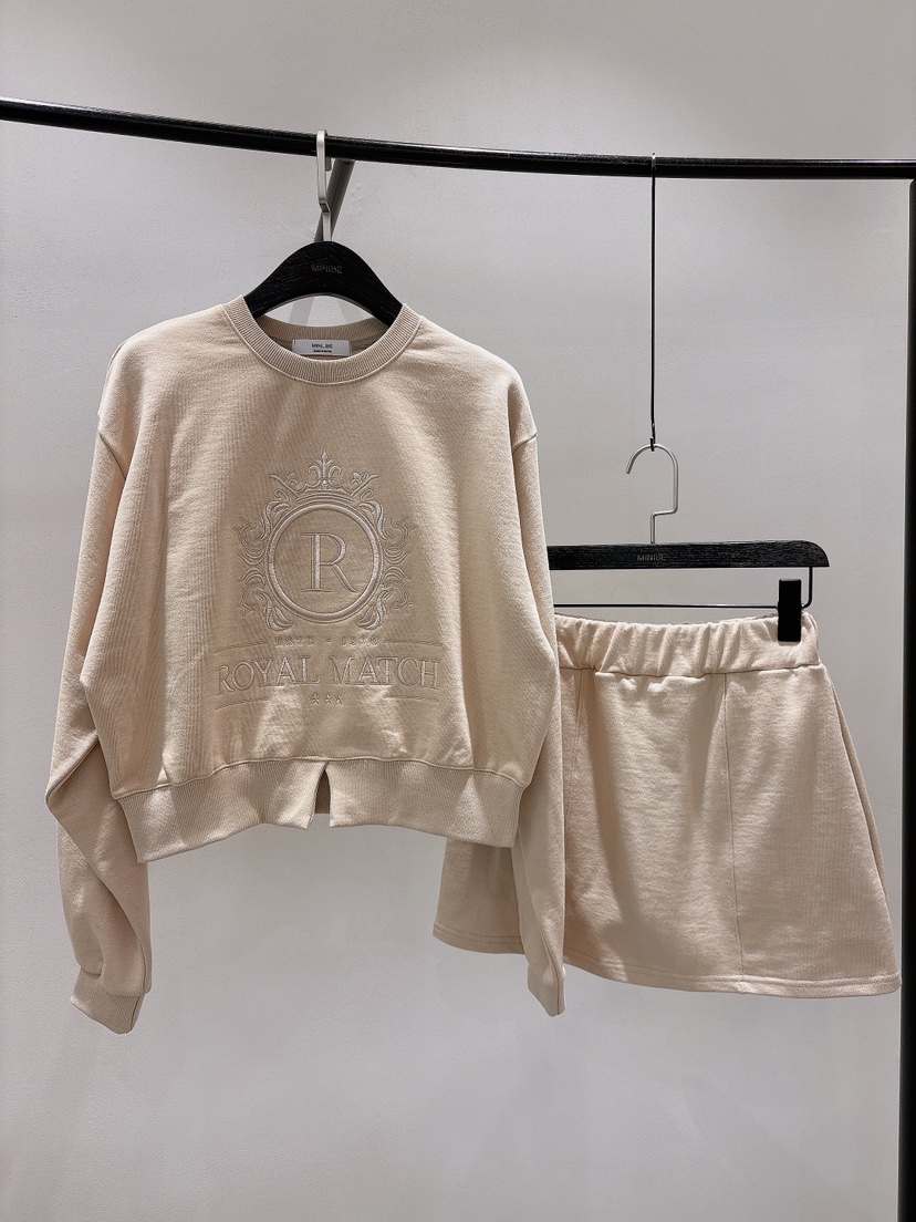 MINI BE東大門代購女裝新品職業時尚休閑25春夏真品衛衣刺繡MINI BE衛衣