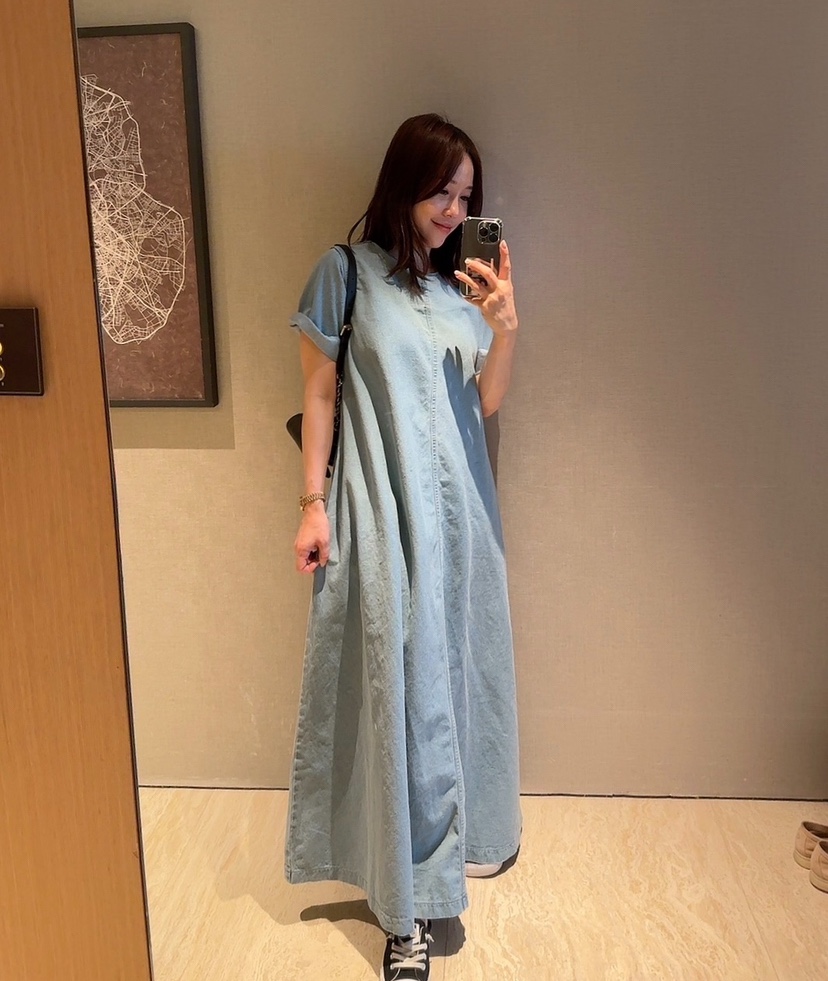 RIAH韓國代購女士新款25春夏職業熱賣推薦人氣時尚連衣裙長款RIAH連衣裙