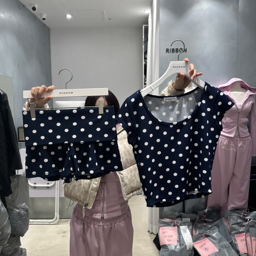 RIBBON韓國代購女士新品推薦休閑人氣職業25春夏時尚熱賣套裝RIBBON套裝圖色2