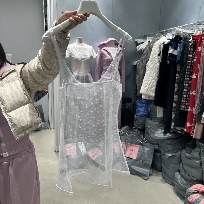 RIBBON東大門直郵女士新品熱賣真品推薦人氣25春夏連衣裙透視RIBBON連衣裙