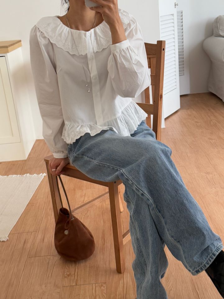 DOIT直郵韓國代購㊣女裝新品熱賣推薦職業25春夏襯衫蕾絲衫DOIT襯衫/蕾絲衫