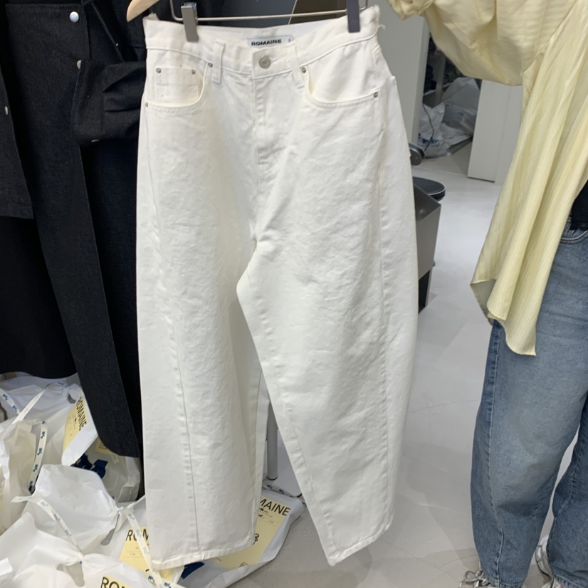 ROMAINE韓國直郵㊣女裝新款時尚休閑25春夏推薦職業牛仔褲口袋ROMAINE牛仔褲圖色1