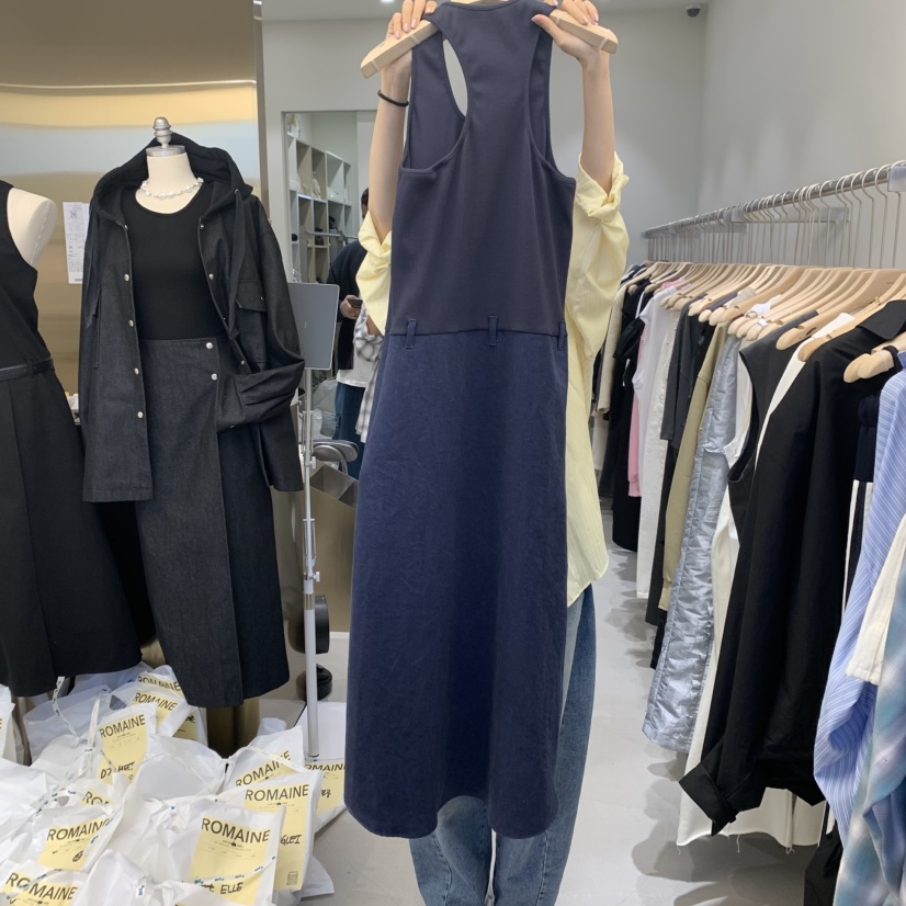 ROMAINE韓國直郵㊣女裝新品推薦熱賣25春夏時尚連衣裙不含腰帶ROMAINE連衣裙