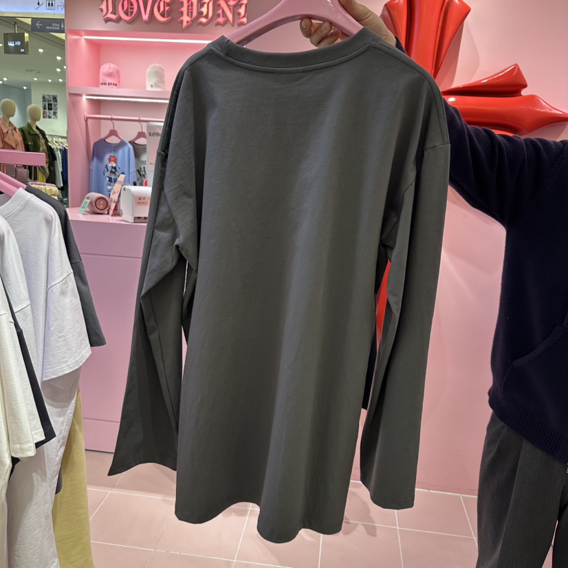 LOVE PINK韓國直郵㊣女裝新品時尚25春夏熱賣推薦休閑長袖T恤LOVE PINK長袖T恤