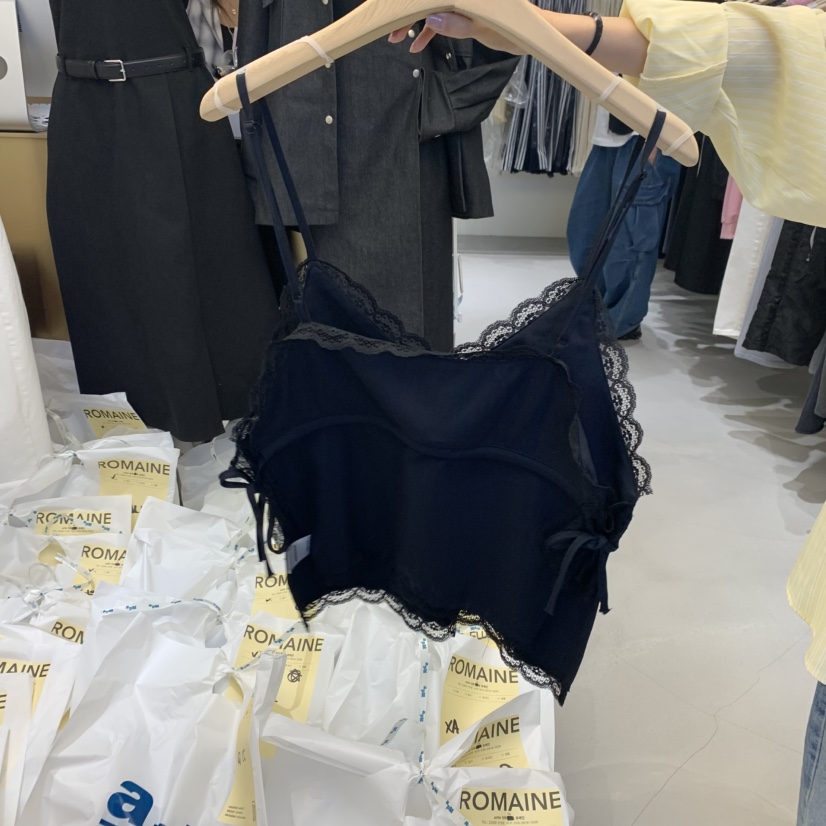 ROMAINE直郵韓國代購㊣女裝新款熱賣時尚吊帶背心不含內搭蕾絲ROMAINE吊帶/背心