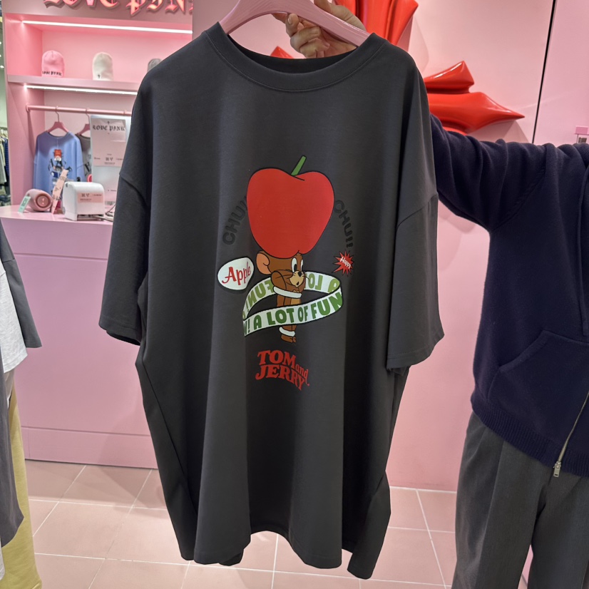 LOVE PINK直郵韓國代購㊣女裝新品休閑熱賣時尚職業推薦T恤LOVE PINKT恤圖色2