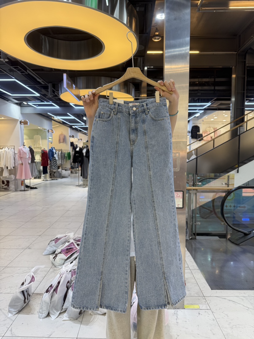 PLUM-q韓國直郵㊣東大門實拍女裝新品推薦職業25春夏牛仔褲PLUM牛仔褲