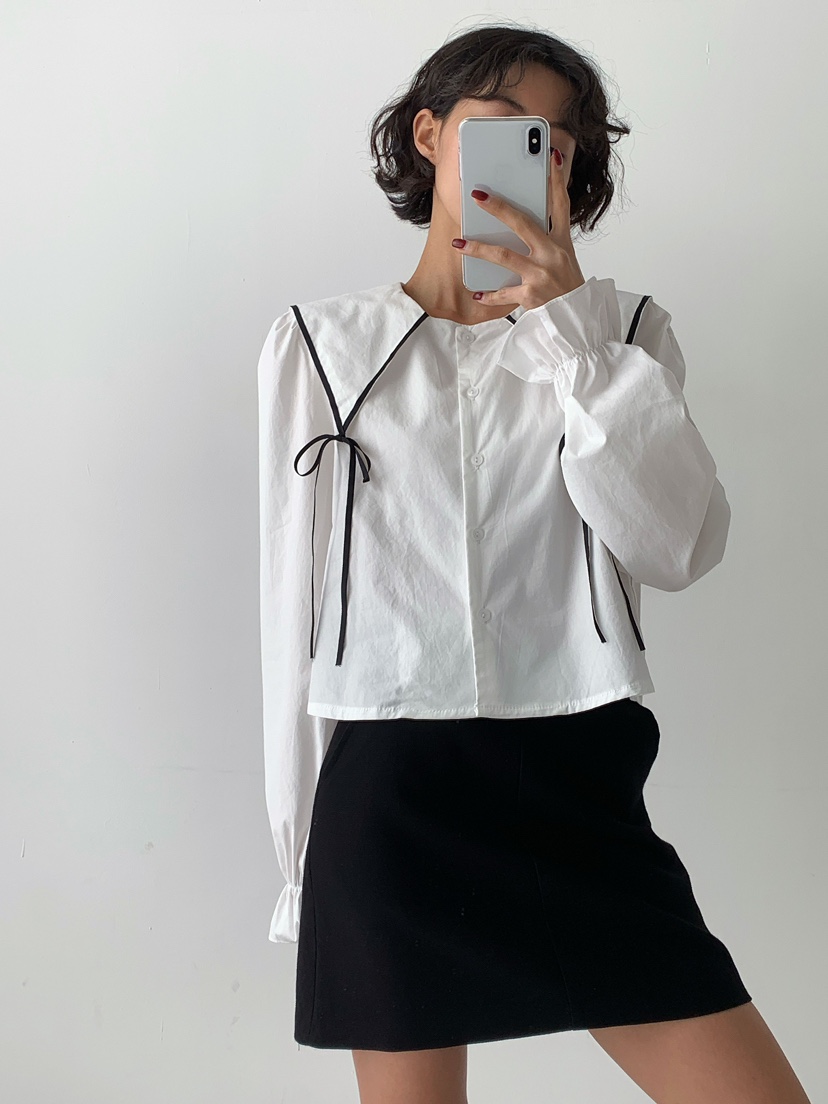 RED-J-레드.J-T韓國㊣直郵東大門代購女裝新品25春夏襯衫蕾絲衫RED-J襯衫/蕾絲衫