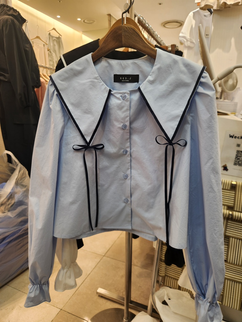 RED-J-레드.J-T韓國㊣直郵東大門代購女裝新品25春夏襯衫蕾絲衫RED-J襯衫/蕾絲衫圖色2