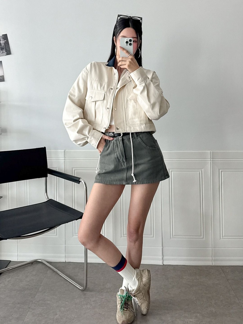 RED-J-레드.J-T韓國直郵㊣女裝新品休閑人氣25春夏夾克口袋RED-J夾克