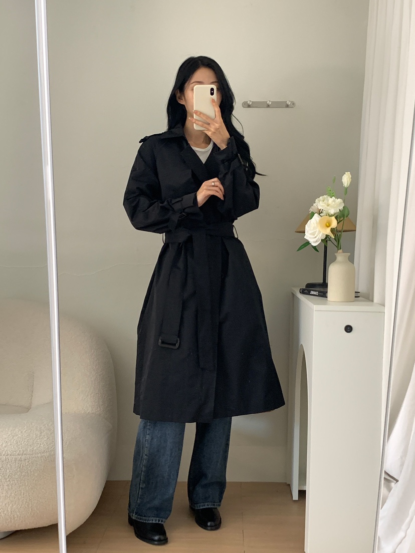 RED-J-레드.J-T韓國直郵㊣東大門實拍女裝新品職業長款風衣RED-J長款風衣圖色2