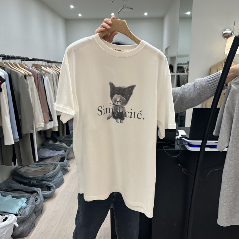 NOTTINGHAM韓國直郵㊣東大門實拍女裝新品人氣時尚25春夏T恤NOTTINGHAMT恤圖色1