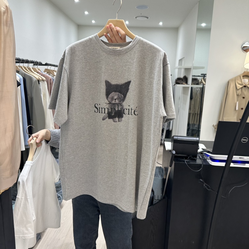 NOTTINGHAM韓國直郵㊣東大門實拍女裝新品人氣時尚25春夏T恤NOTTINGHAMT恤圖色2