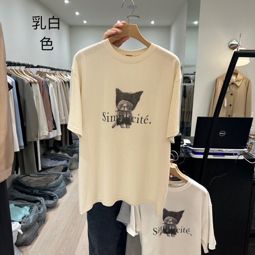 NOTTINGHAM韓國直郵㊣東大門實拍女裝新品人氣時尚25春夏T恤NOTTINGHAMT恤圖色3