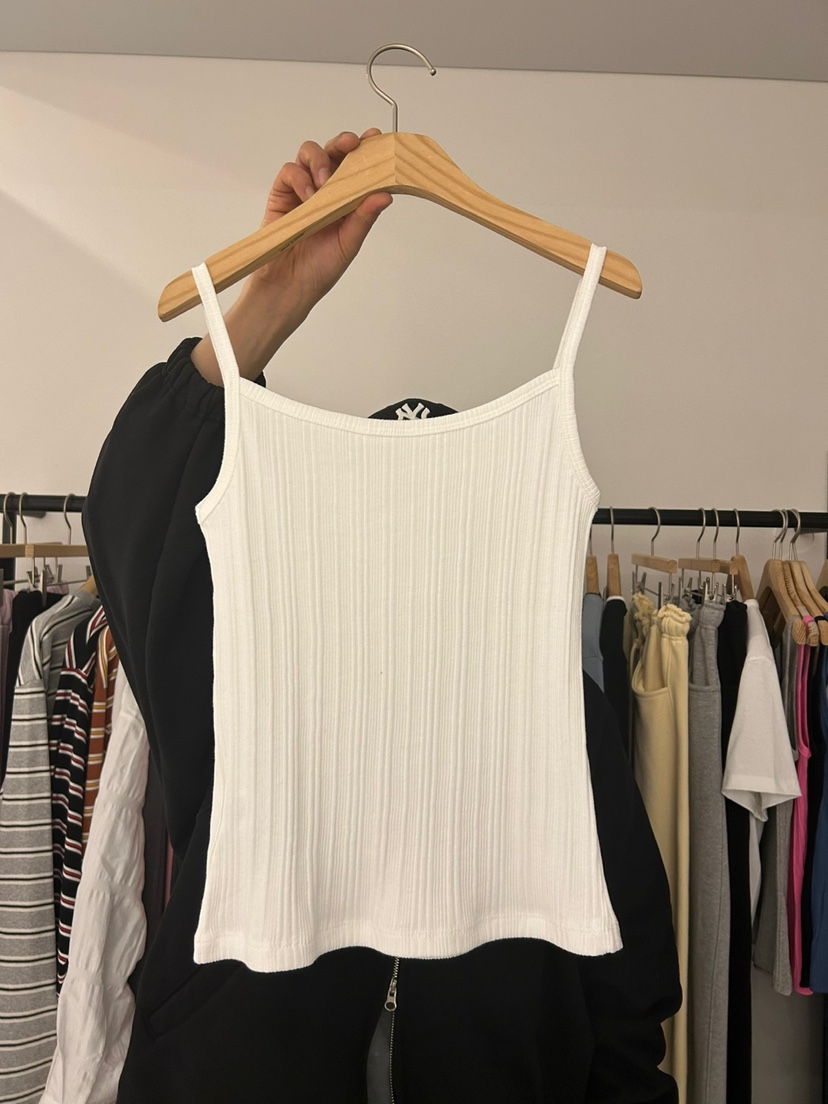 AS THOUGHT直郵韓國代購㊣女裝新品25春夏休閑人氣吊帶背心AS THOUGHT吊帶/背心