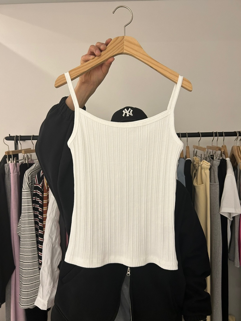 AS THOUGHT直郵韓國代購㊣女裝新品25春夏休閑人氣吊帶背心AS THOUGHT吊帶/背心