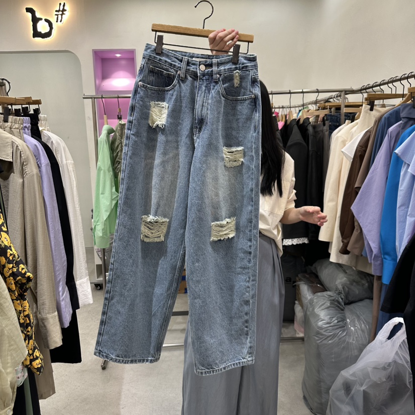 BISHOP韓國直郵㊣東大門實拍女裝新品熱賣職業時尚人氣牛仔褲b#/BISHOP牛仔褲