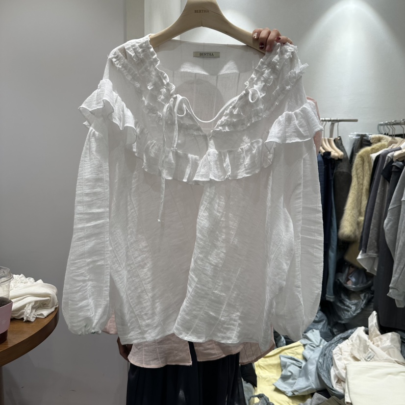 BERTHA直郵韓國代購㊣女裝新品休閑熱賣推薦人氣襯衫蕾絲衫BERTHA襯衫/蕾絲衫圖色2