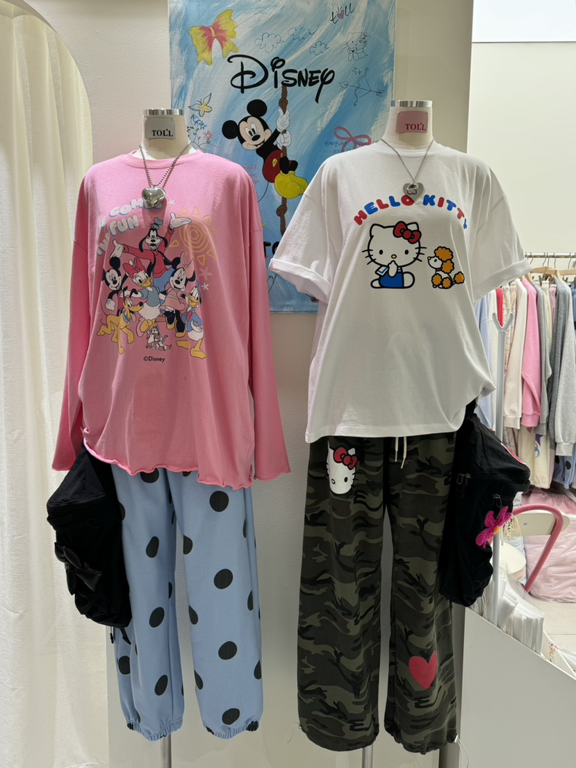 TOLL韓國㊣直郵東大門代購女裝新品人氣時尚休閑休閑褲迷彩TOLL休閑褲