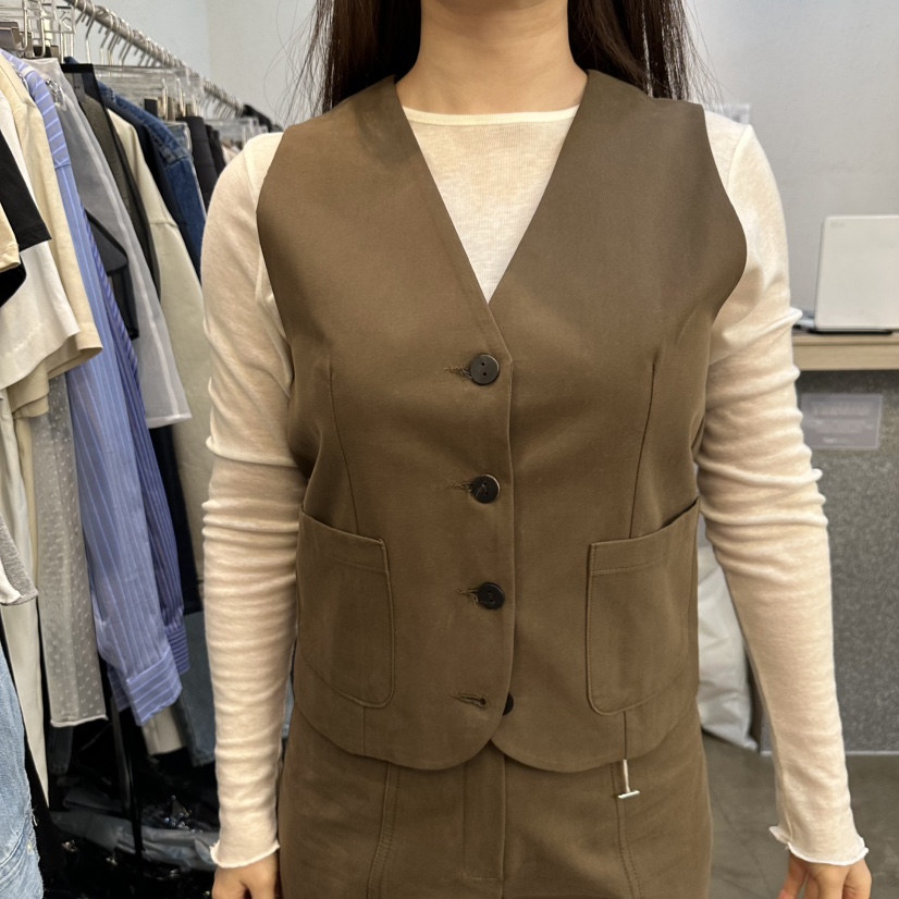 PLOVER韓國㊣直郵東大門代購女裝新品推薦人氣休閑職業馬甲PLO_VER馬甲圖色2