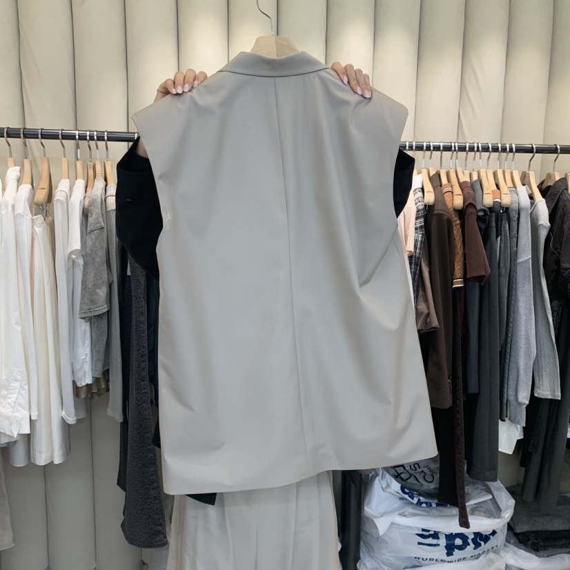 OUS/INCH-L直郵韓國代購㊣女裝新品職業25春夏推薦時尚馬甲OUS/INCH馬甲