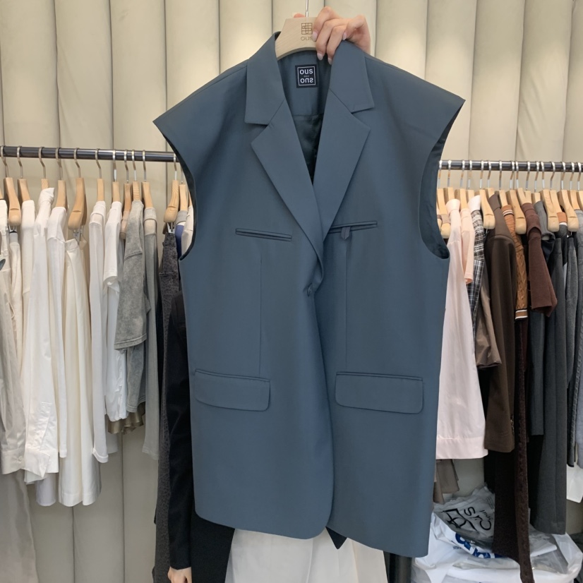 OUS/INCH-L直郵韓國代購㊣女裝新品職業25春夏推薦時尚馬甲OUS/INCH馬甲圖色2