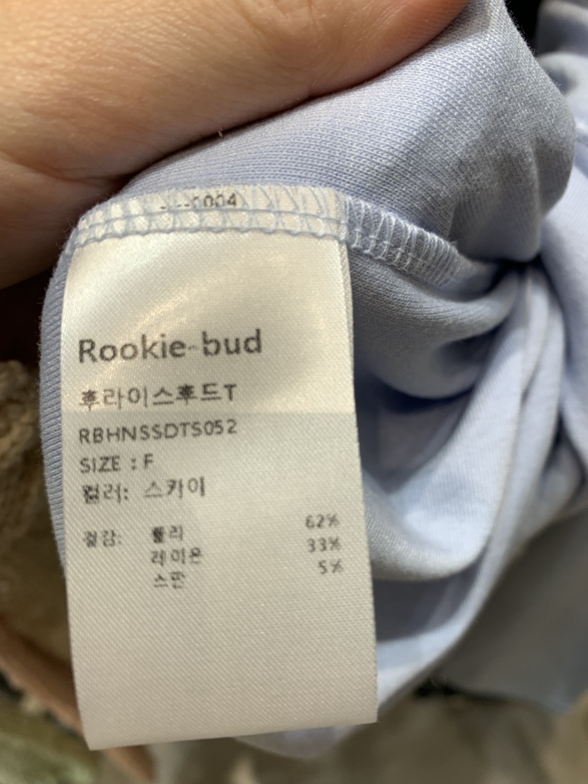 ROOKIE BUD直郵韓國代購㊣女裝新品25春夏推薦長袖T恤連帽ROOKIE BUD-P長袖T恤