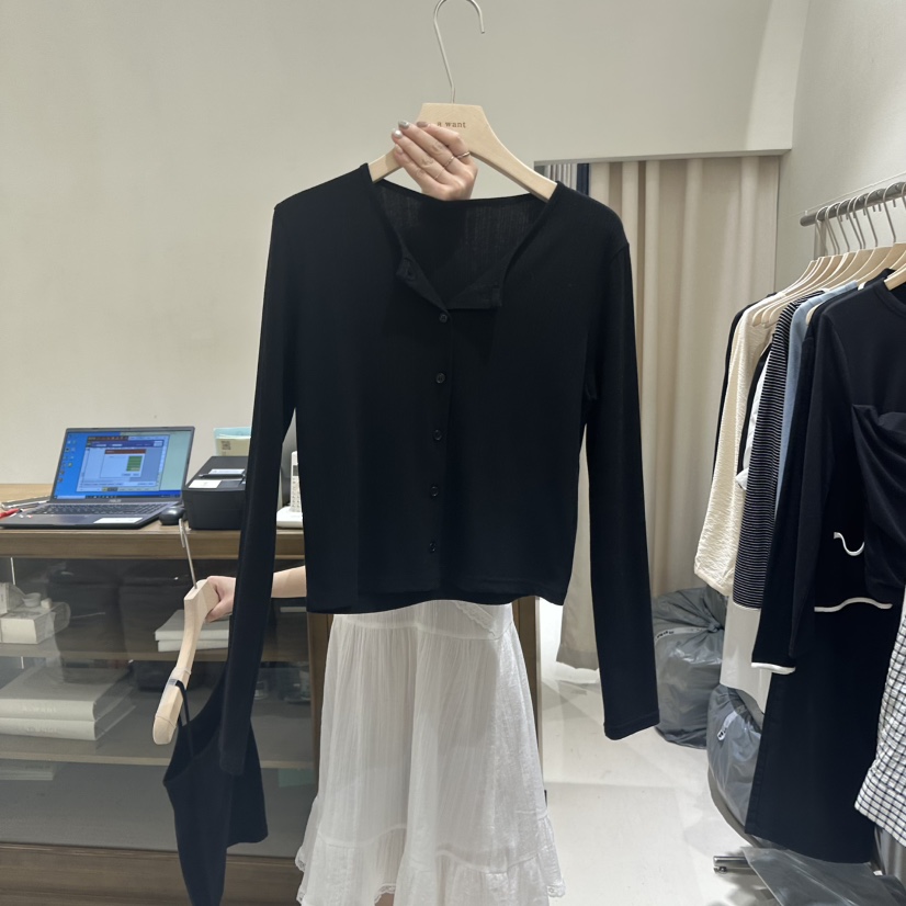 A WANT韓國㊣直郵東大門代購女裝新品推薦休閑職業熱賣針織衫A WANT針織衫圖色3