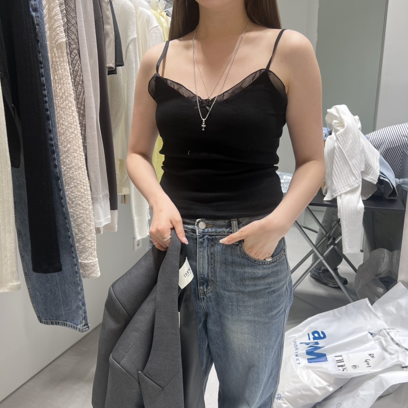 NUESE韓國直郵㊣東大門實拍女裝新品熱賣人氣職業休閑吊帶背心NUESE吊帶/背心圖色3
