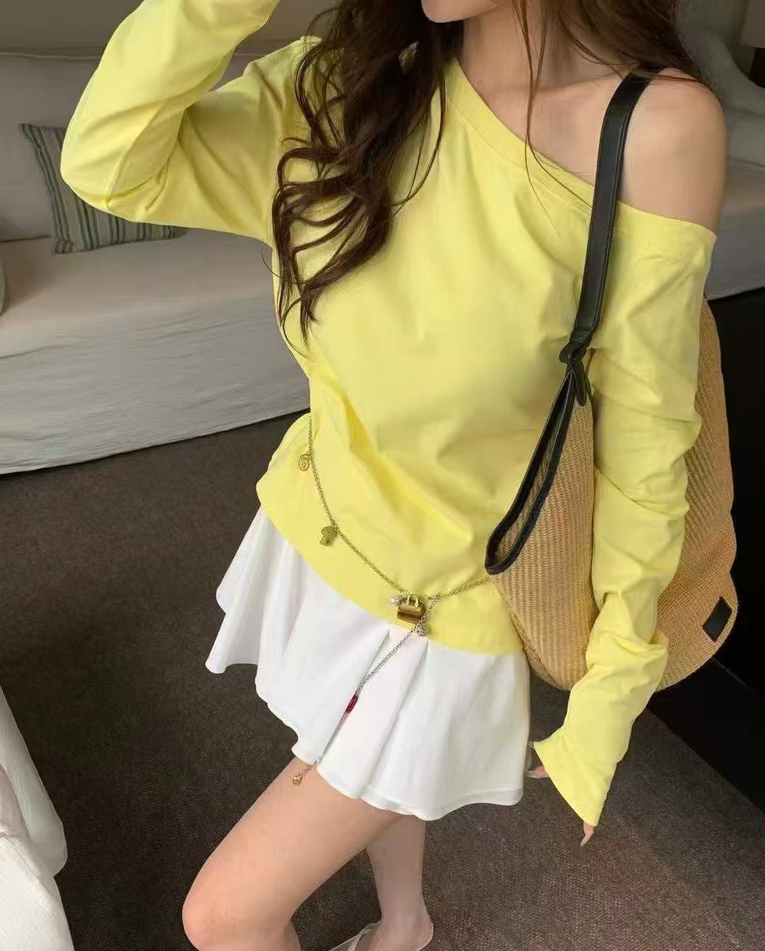 IN A ROW韓國直郵㊣女裝新款職業休閑人氣推薦時尚長袖T恤IN A ROW長袖T恤圖色5