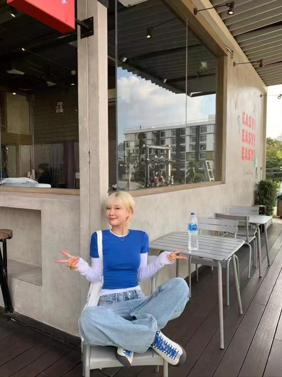 IN A ROW韓國㊣直郵東大門代購女裝新款25春夏長袖T恤套裝IN A ROW長袖T恤
