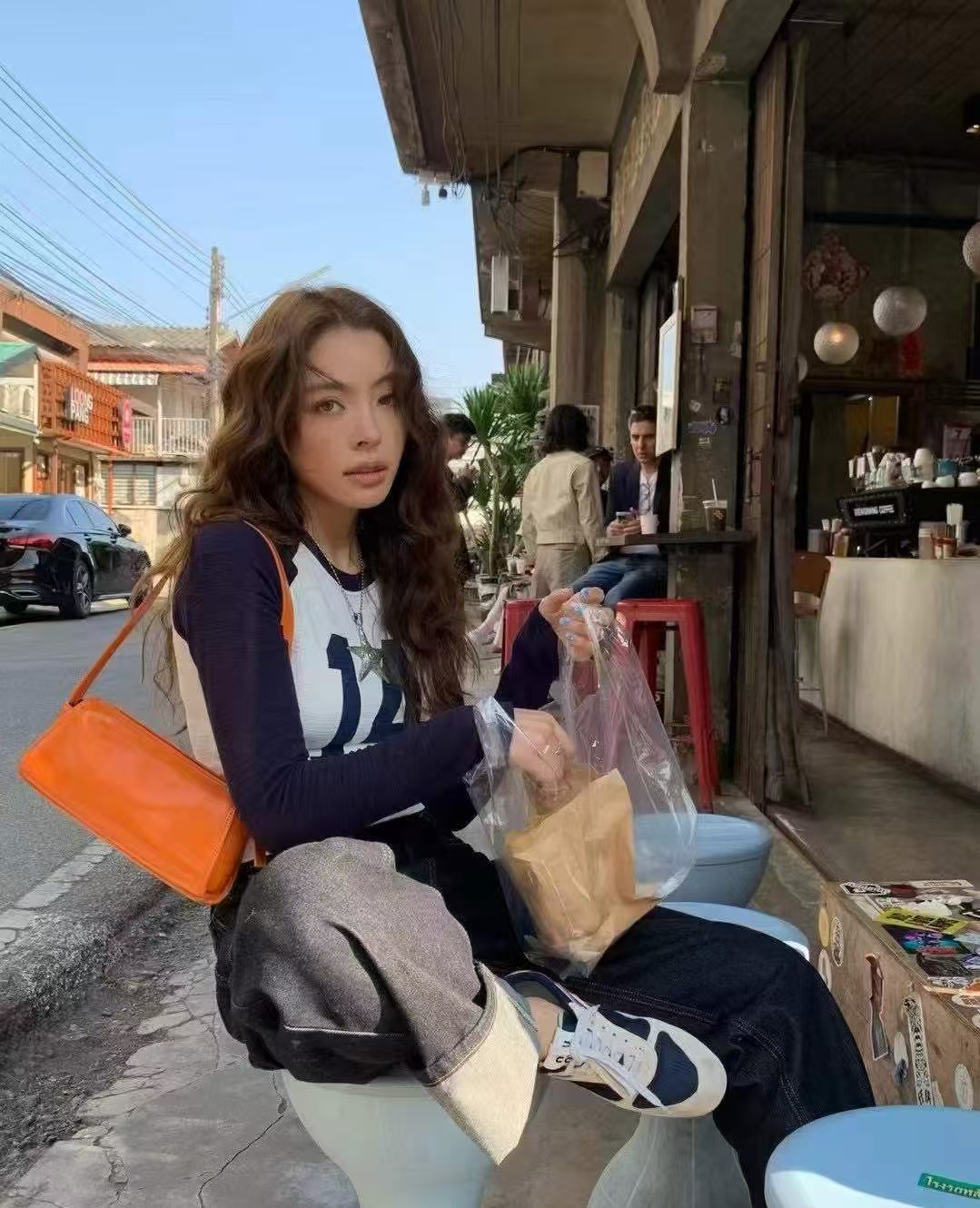 IN A ROW韓國直郵㊣女裝新品熱賣25春夏人氣休閑時尚長袖T恤IN A ROW長袖T恤