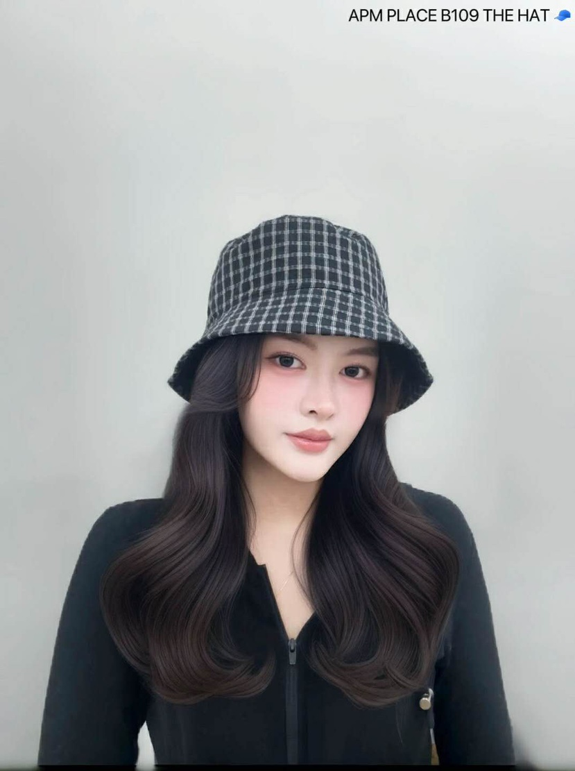 THE HAT-P韓國直郵㊣女裝新品休閑職業推薦熱賣25春夏帽子格紋THE HAT帽子圖色2