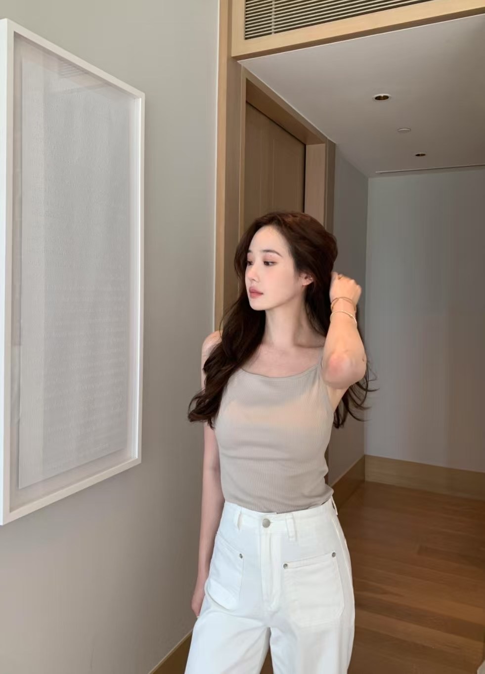 HIDEWAY韓國㊣直郵東大門代購女裝新款推薦25春夏時尚吊帶背心HIDEWAY吊帶/背心圖色2