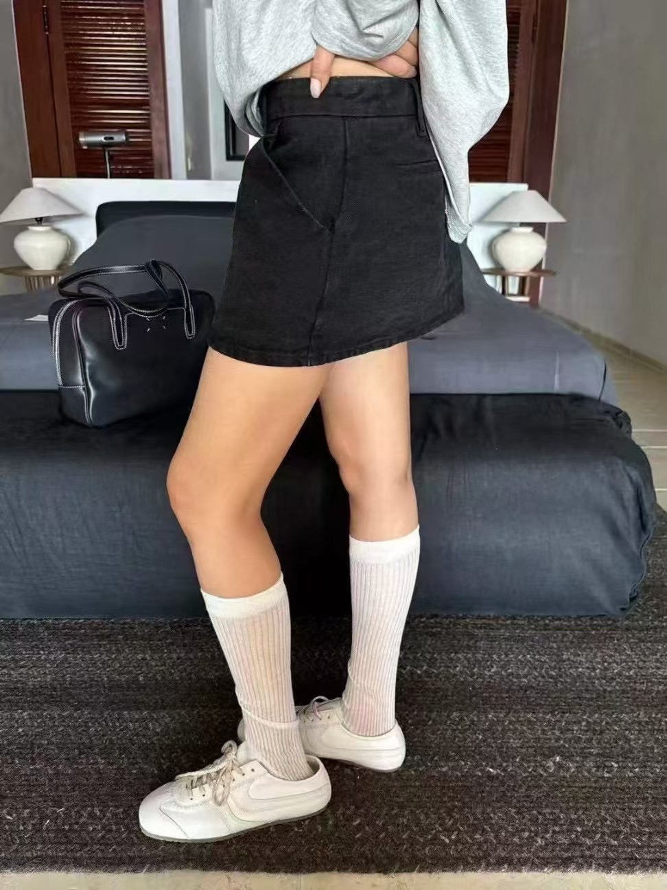 IN A ROW直郵韓國代購㊣女裝新款推薦職業25春夏人氣短裙IN A ROW短裙