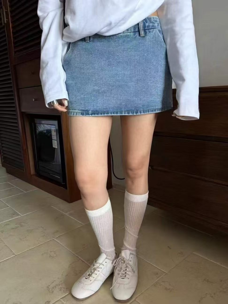IN A ROW直郵韓國代購㊣女裝新款推薦職業25春夏人氣短裙IN A ROW短裙