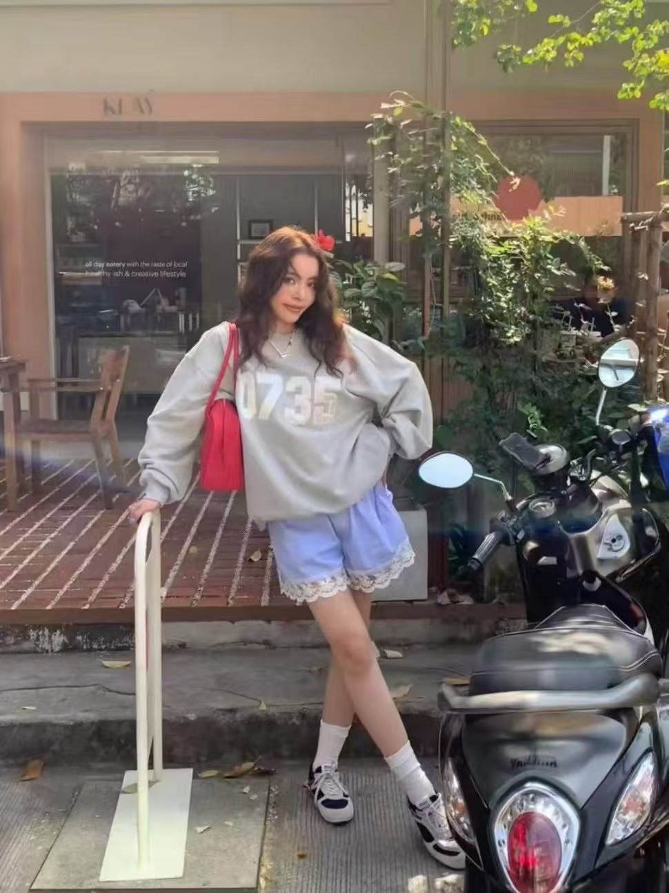 IN A ROW韓國直郵㊣東大門實拍女裝新款25春夏時尚推薦短褲IN A ROW短褲