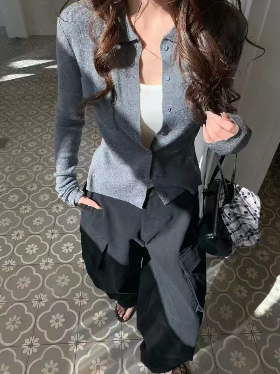 IN A ROW韓國直郵㊣女裝新品25春夏職業人氣推薦休閑針織衫IN A ROW針織衫